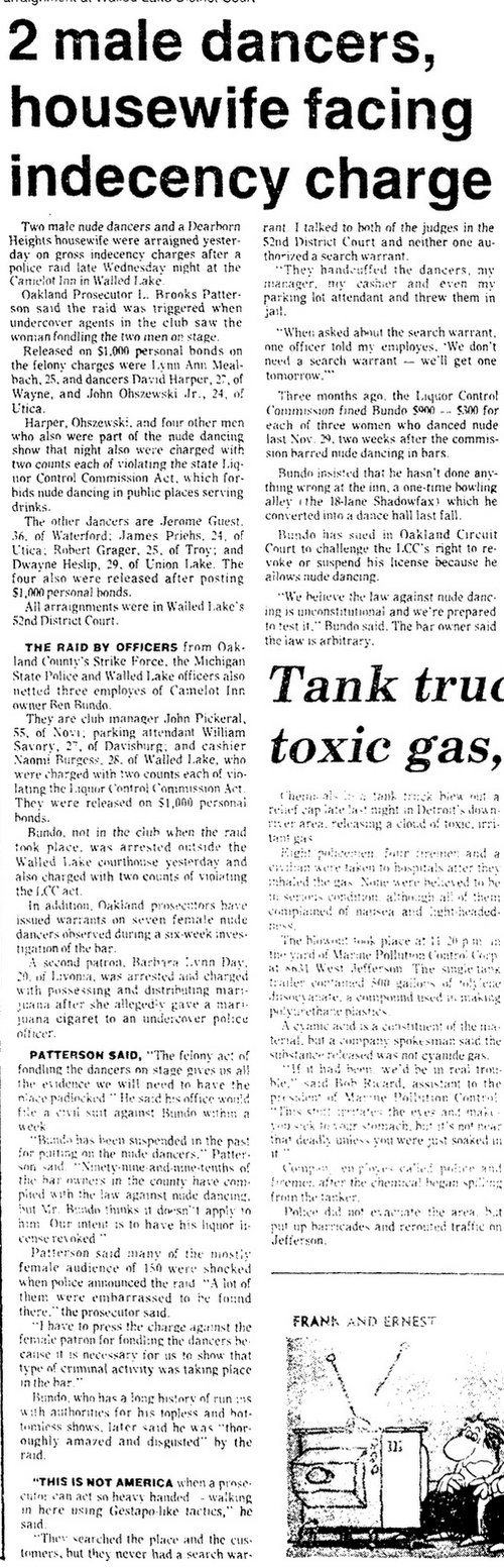 Mr. Bs Camelot Inn (Maple Lanes, Shadow Fax, Olde World Market) - May 1978 Article